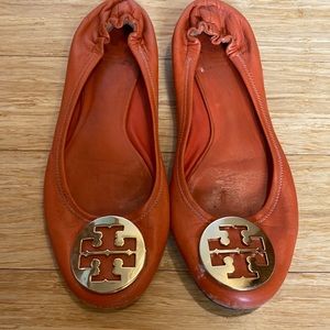 Tory Burch Orange Slip ons